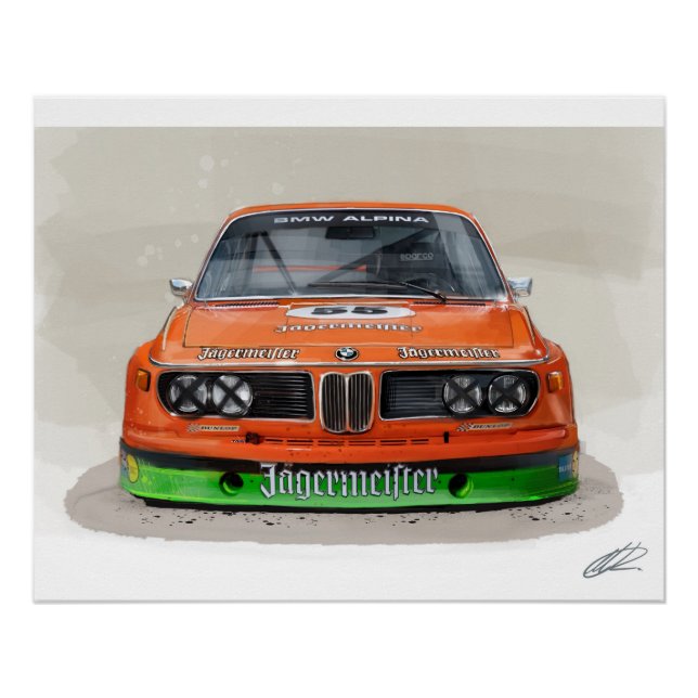 Póster BMW 3.0 CSL Alpina (Frente)