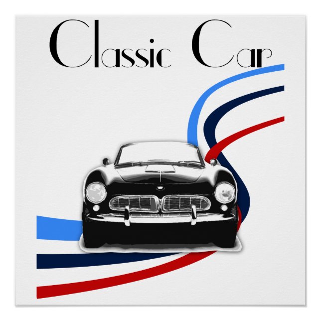 Póster BMW 507 classic car (Frente)