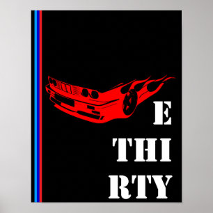 Poster BMW E 30 THIRTY Bimmer E30ers