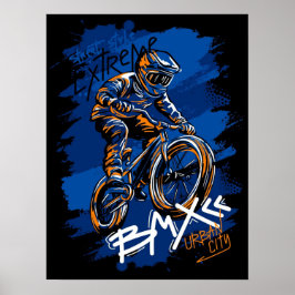 Poster Bmx Bicycle Urban Graffiti streetwear 