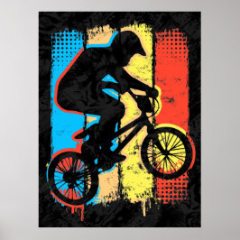 Poster Bmx Colorida - Bicicleta Bmx Retroativa - B