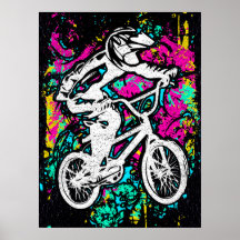 Poster Bmx Colorida - Bmx Bike - Bmx Bicycle