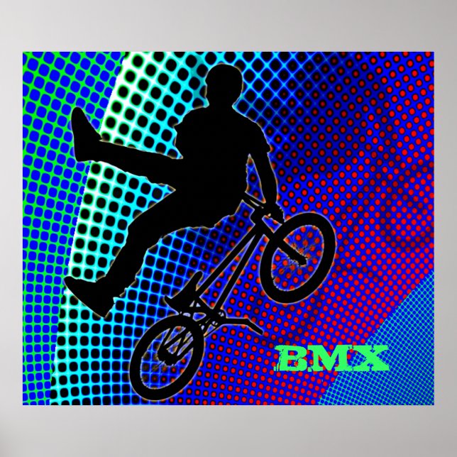 Póster BMX em legenda de filmes fractais (Frente)