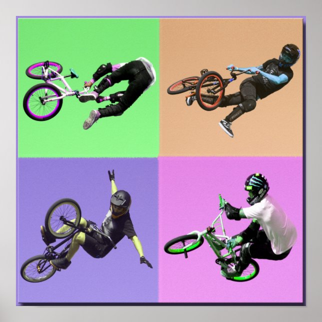 Poster BMX Extreme Pop Art, Copyright Karen J Williams (Frente)