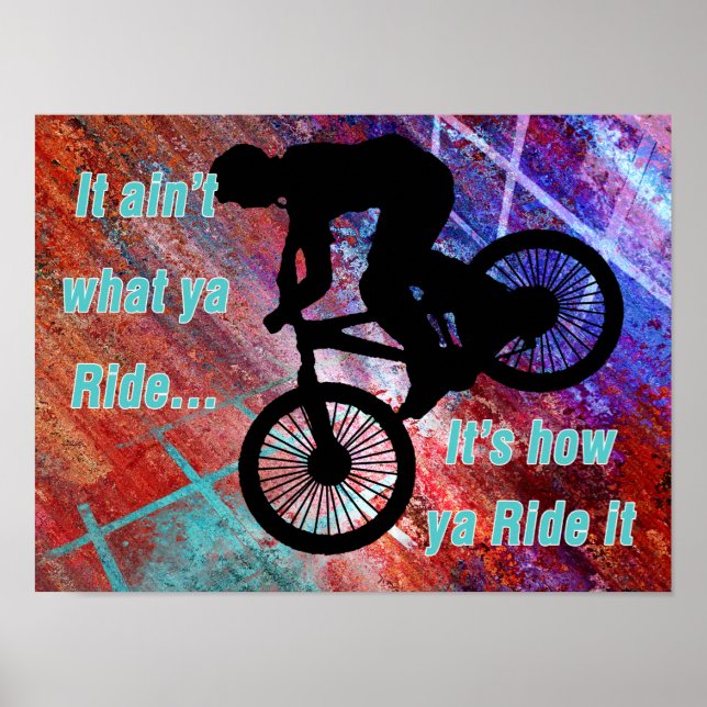 Póster BMX sobre o Rusty Grunge Risk How Yide Ride It (Frente)