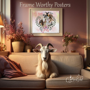Póster BOA ARTE Casa É Onde Minhas Cabras São ObterIer