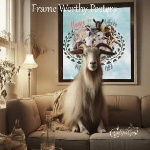 Póster BOA ARTE  Casa É Onde Minhas Cabras São ObterIer