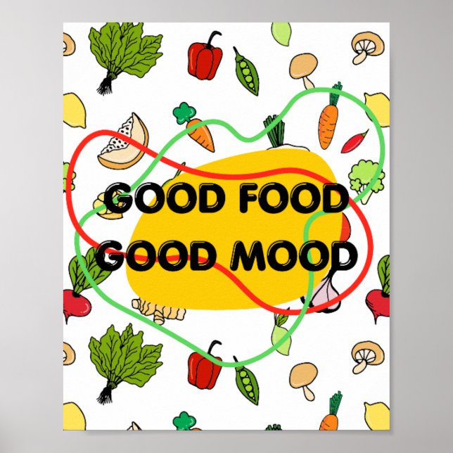 Poster Boa comida, design de bom humor, comida divertida (Frente)