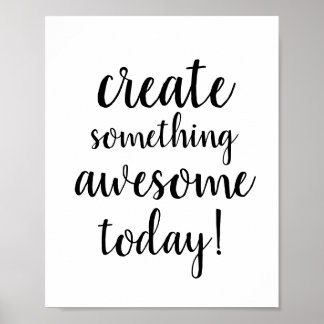 Poster Boa frase de motivação tipográfica