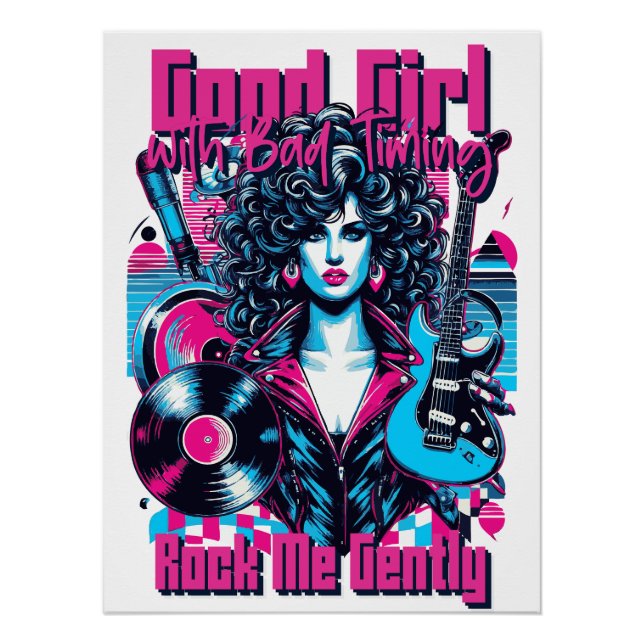 Póster Boa Garota com Mau Timing - Balance-me Suavemente (Frente)
