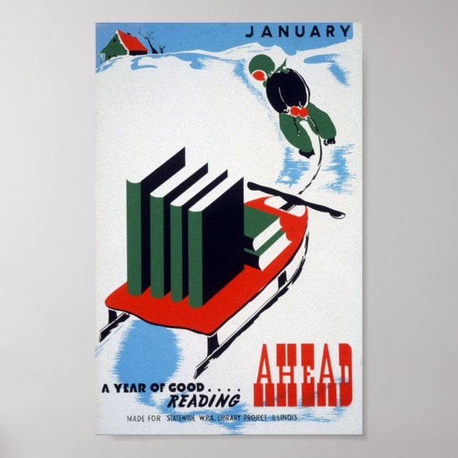 Póster Boa Leitura em Frente (Frente)