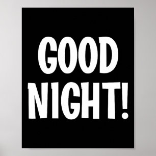 Poster Boa Noite, Divertido, Piadas, Ditos Sarcásticos, F