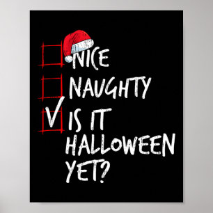 Poster Boa Noite É Halloween Ainda Lista De Natal Sa