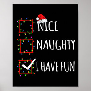 Poster Boa Noite Eu Tenho Uma Lista De Natal Divertida Pa