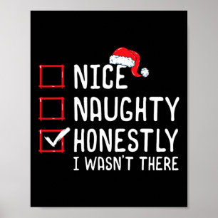 Poster Boa Noite Honestamente Eu não estava lá no Natal L