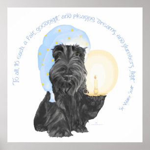 Póster Boa noite Scottish Terrier