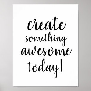 Poster Boa sentença de motivação tipográfica