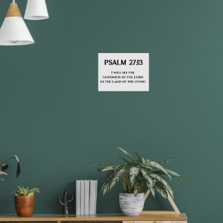 Poster Boa sorte do verso bíblia do Lorde Salm 27:13