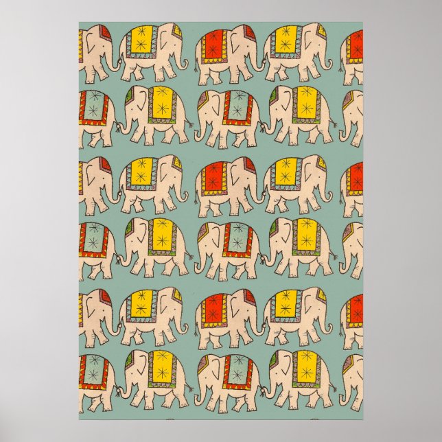 Poster Boa sorte elefantes de circo. (Frente)