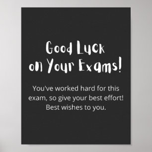 Poster Boa Sorte em seus exames!