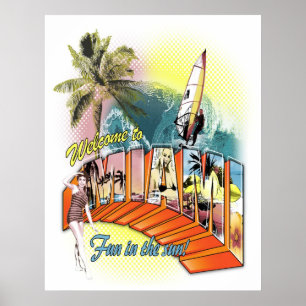 Poster boa vinda a miami