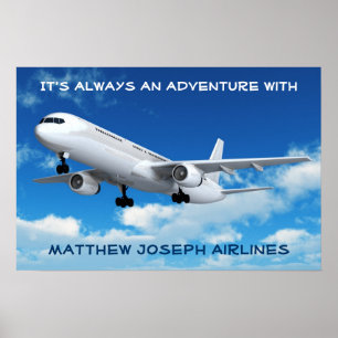 Póster Boa vinda a minha sala! (Avião)