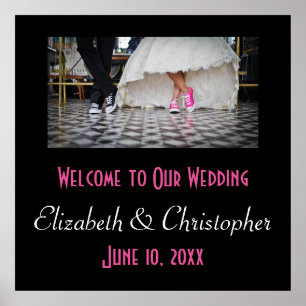 Poster Boa vinda a nosso tema retro do comensal do anos