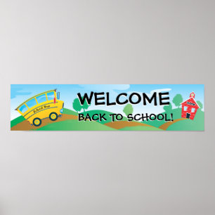 Póster Boa vinda de volta à bandeira de escola