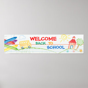 Póster Boa vinda de volta à bandeira de escola