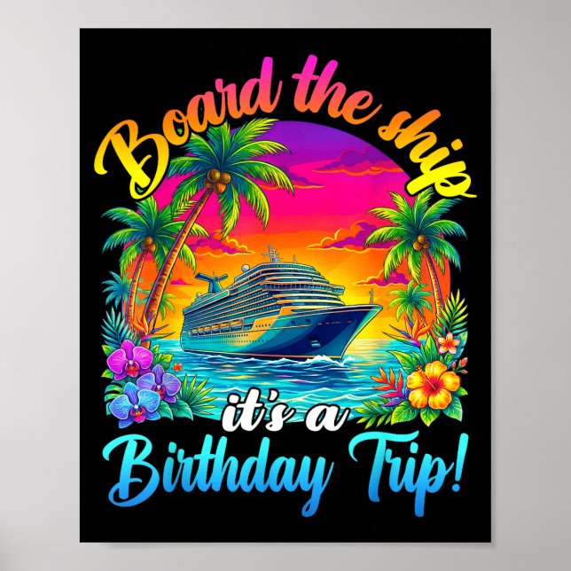 Poster Board The Ship It's A Birthday Trip Matching Birth (Frente)