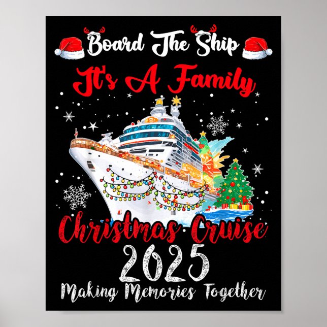 Poster Board The Ship It's A Family Christmas Cruise 2025 (Frente)