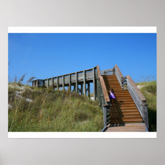 Póster Boardwalk, Flórida, Imagem de praia de Cape San Bu