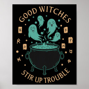 Poster Boas Bruxas Agitam O Halloween Cauldron Gh