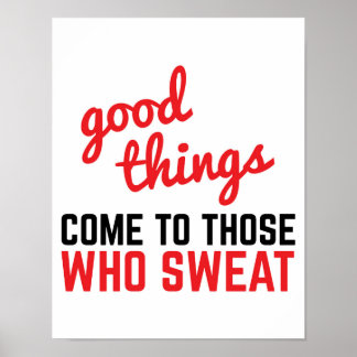 Póster Boas Coisas Vêm Suar Citação De Gym