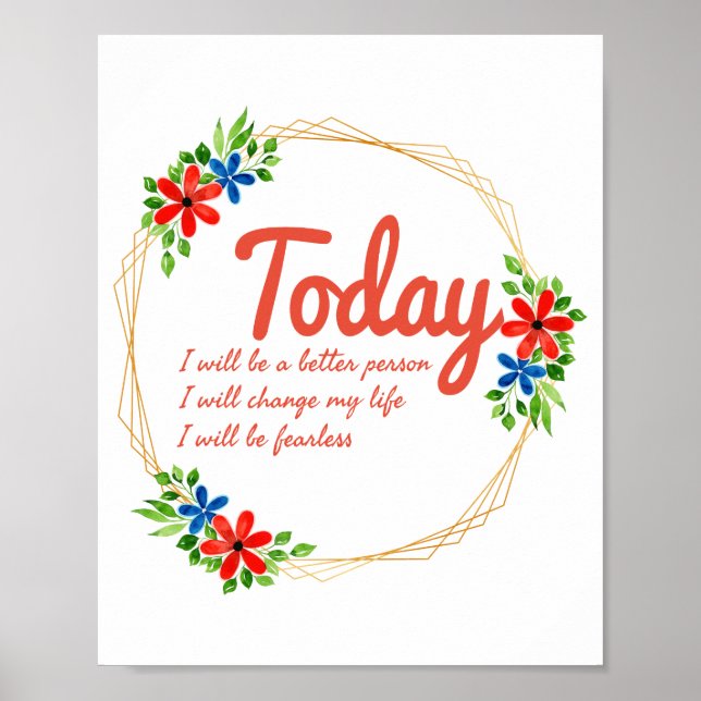 Poster boas e positivas citações para o sucesso (Frente)