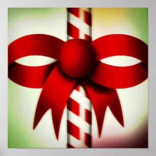Póster Boas festas bastão de doces