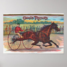 Poster Boas Gravações de Corrida de Cavalo Vintage
