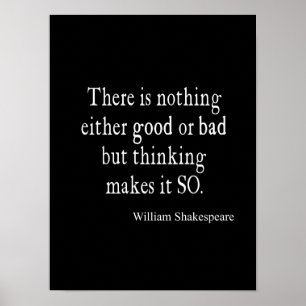 Póster Boas ou de Shakespeare citações de pensamento m