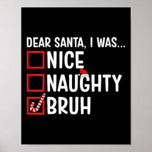 Poster Boas Papais noeis Felizes Bruh Engraçado Natal Lis