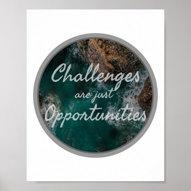 Poster boas perspectivas de citações positivas de energia (Frente)