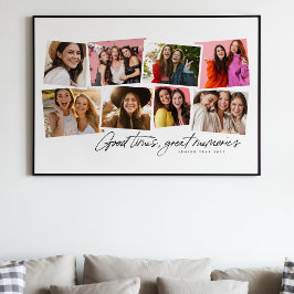 Poster Boas vezes grandes memórias divertido colagem de f