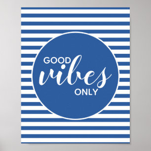Poster Boas Vibes Apenas Citação Inspiracional Motivacion