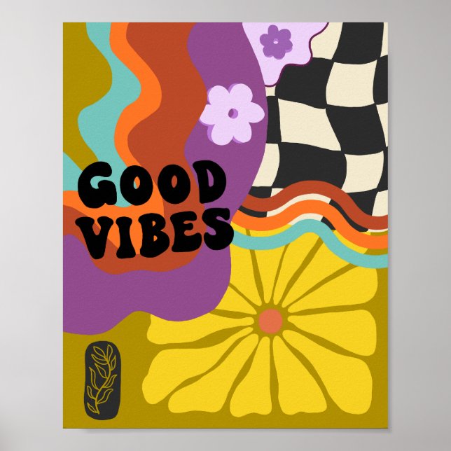 Poster Boas Vibrações - Dias Retrô (Frente)