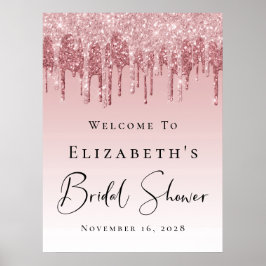 Poster Boas-vindas à Chuvada de Presentes Cor-de-rosa Dou