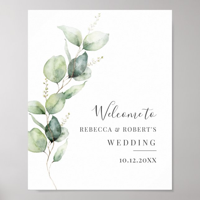 Poster Boas-vindas a Eucalyptus Greenery Botanical (Frente)