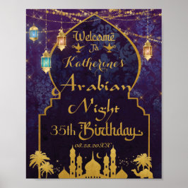 Poster Boas-vindas à Festa de aniversário das Noites Árab