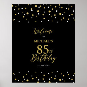 Poster Boas-vindas à Festa de Aniversário de 85 anos com 