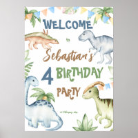 Boas-vindas à festa de aniversário de dinossauros