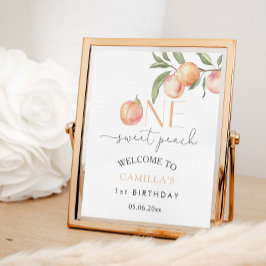 Poster Boas-vindas à Festa de aniversário Peach