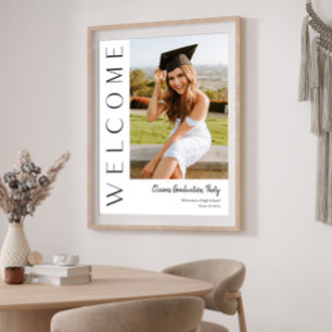 Poster Boas-vindas à Festa de Formatura com Foto Vertical